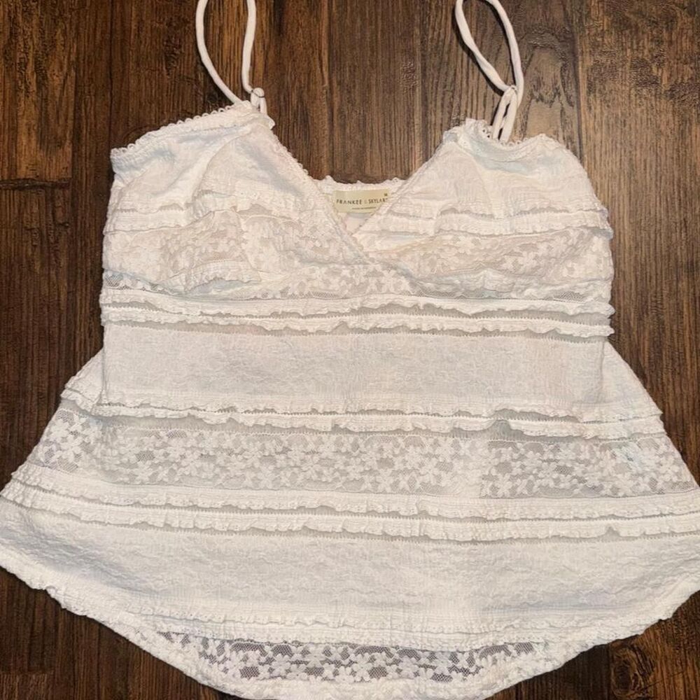 Women's Lace Cami Babydoll Top Size M
